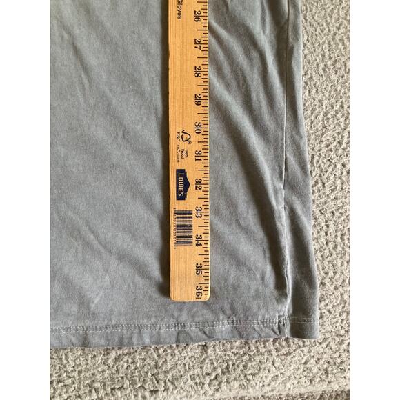 Lungo L'Arno Mini Dress Small Made in Italy Knee V-Neck Boxy Gray Beach Boho S - Picture 10 of 13